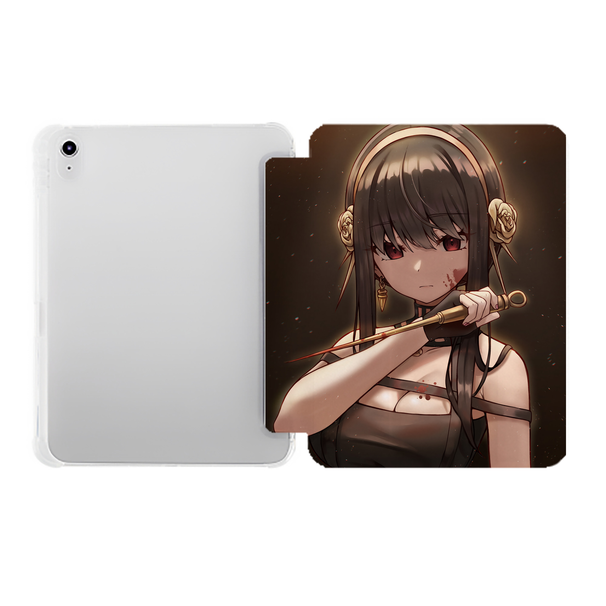 （画像用） SPY×FAMILY间谍家家酒 IPad ケース ペン収納付き 三つ折りスタンド PUレザー×シリコン 対応機種9.5/10.5/10.9インチ